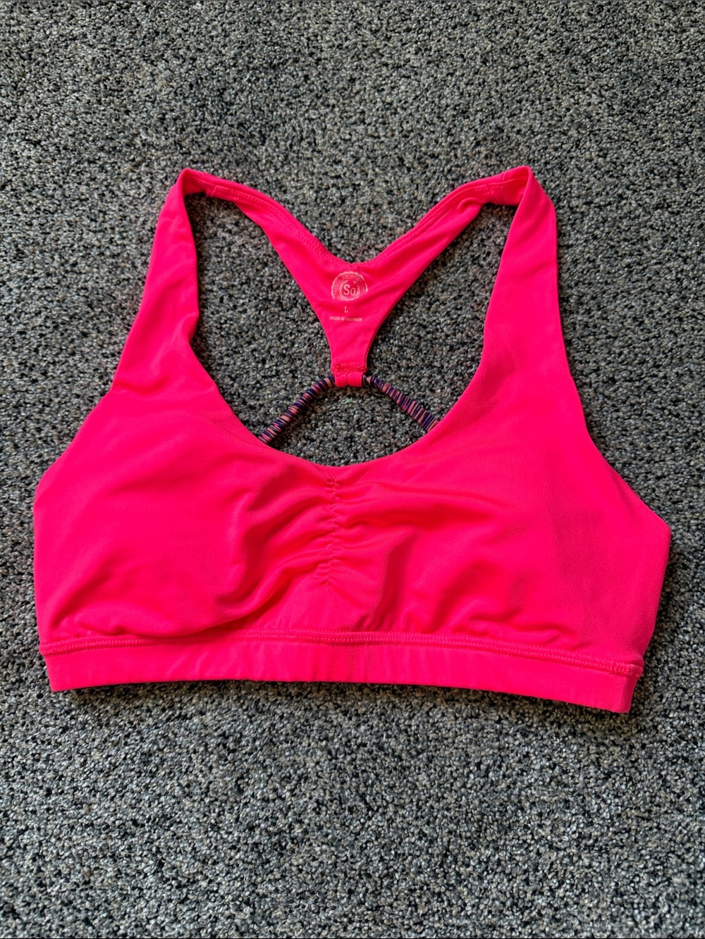 Juniors Pink Sports Bra